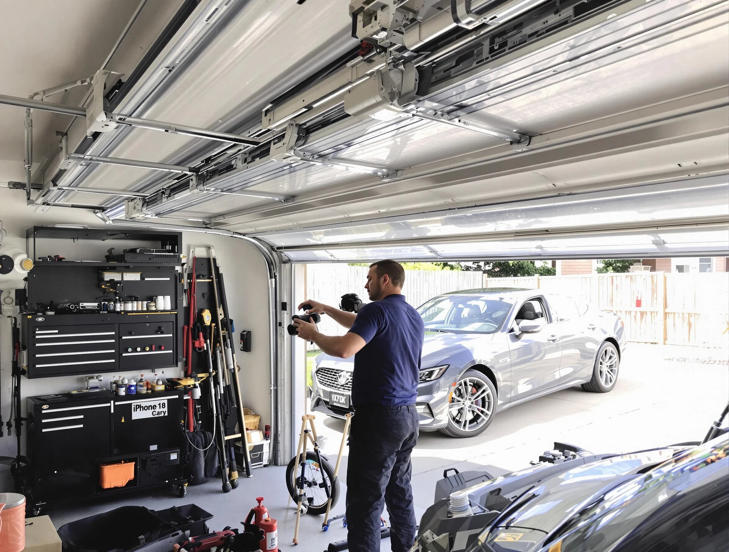 Kimberly Garage Door Repair technician fixing noisy garage door in Kimberly
