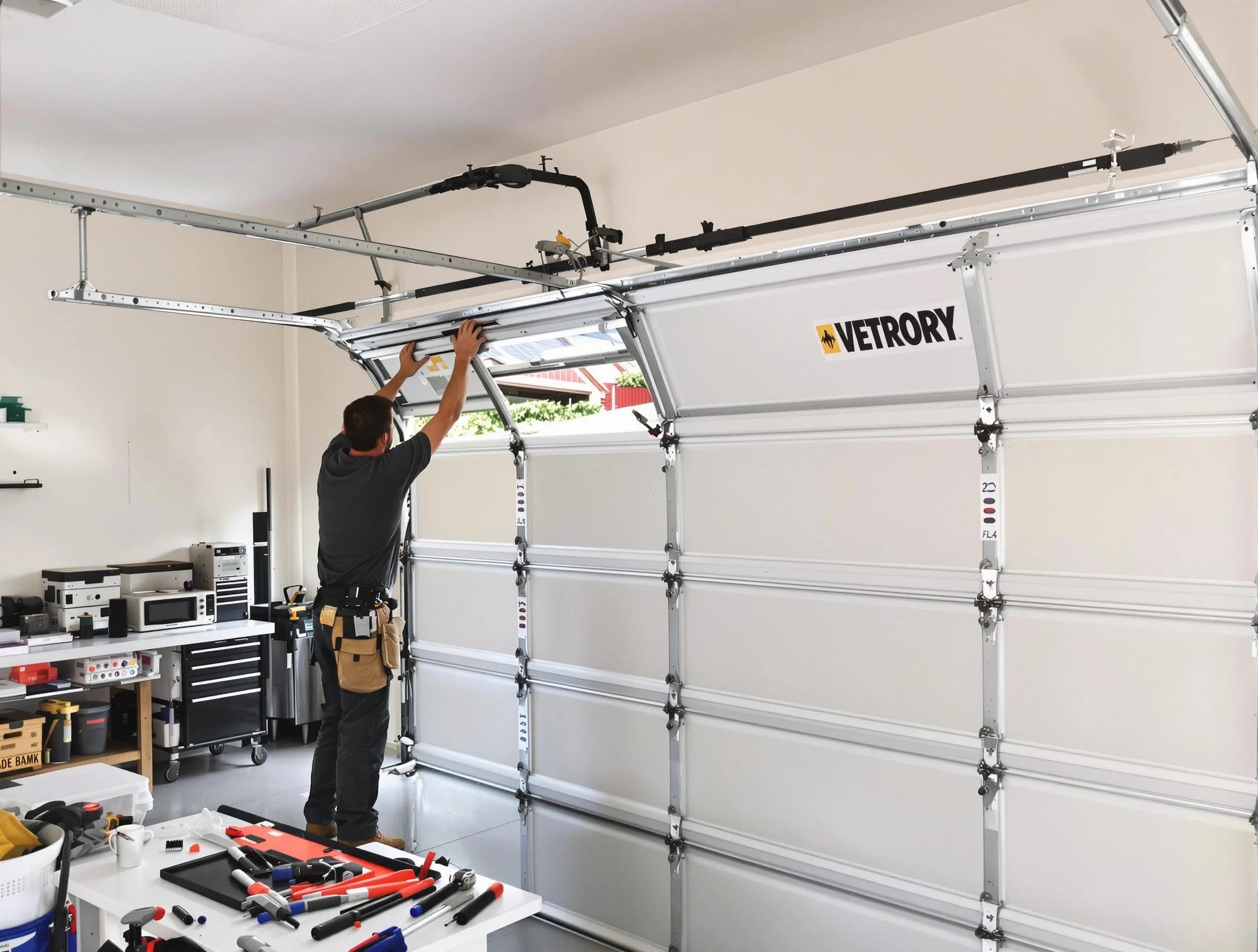 Kimberly Garage Door Repair technician performing section replacement in Kimberly