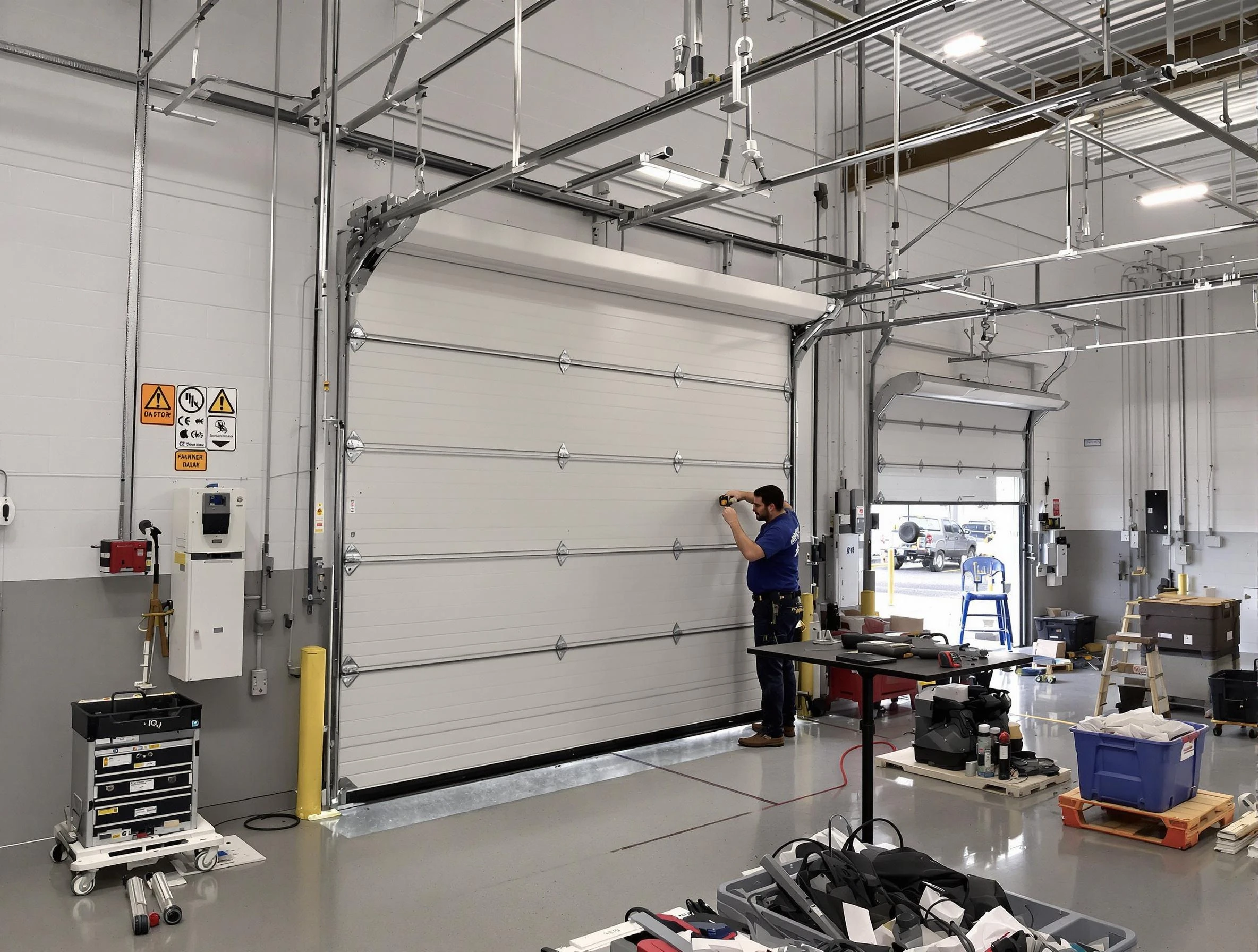 Commercial garage door repair being performed by Kimberly Garage Door Repair expert in Kimberly